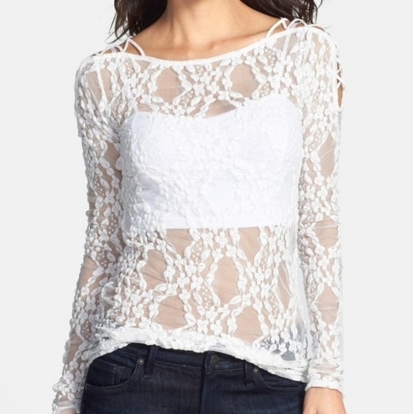 Free People Tops - Intimately Free People Star Lace Sheer Top